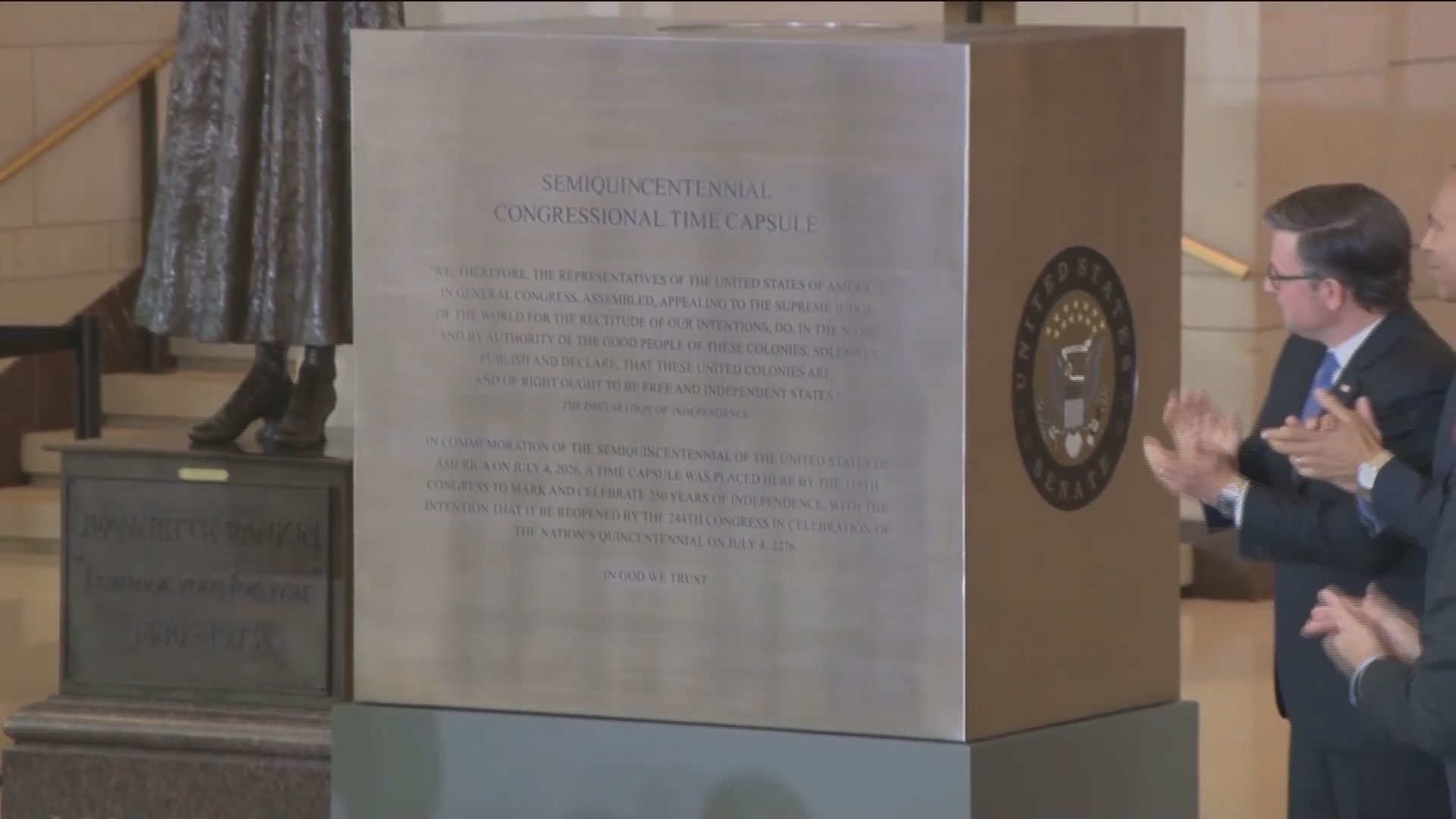 Congress Unveils Time Capsule which will be Sealed until 2276